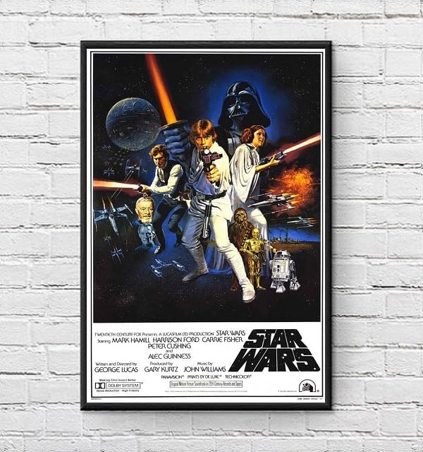 「スター・ウォーズ　エピソード４／新たなる希望」ポスターフレーム Amazon.co.jp: 【フレーム付-黒-】 映画ポスター スターウォーズ